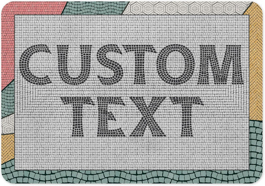 Custom Sign, Custom Street Sign, 11 Font Colors, 13 Font Styles, 4 Hole Options, 22 Sizes, 7x10 Inches, Rust Free DiBound, Fade Resistant, Made in USA by My Sign Center (Fauxsaic 2)