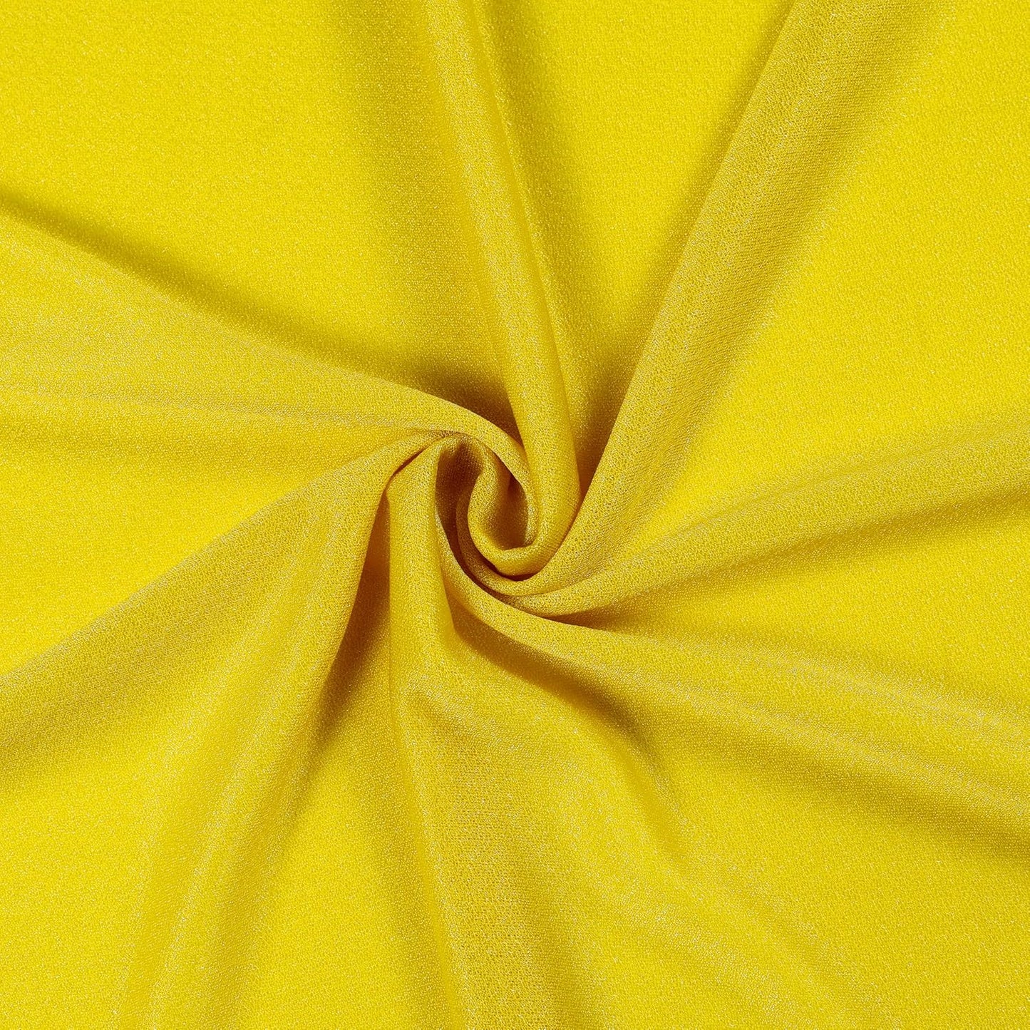 VDS Pack of 1 Panel (30 Inch X 20 Feet) Wedding Arch Draping Fabric Sheer Chiffon Fabric Drapery for Wedding Ceremony Reception Swag Backdrop Canopy Chuppah ARBO Altars Decoration (Yellow)