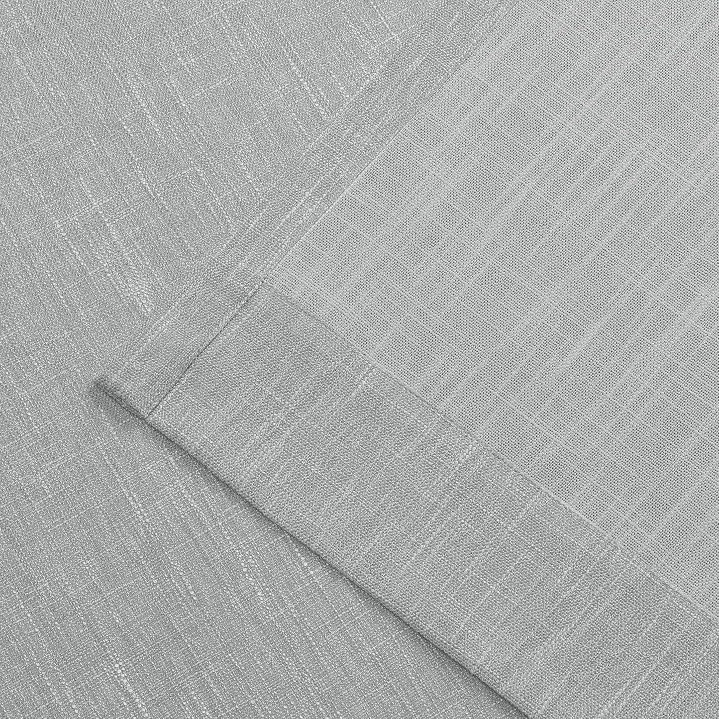 Vision Home Gray Pinch Pleated Semi Sheer Curtains Textured Light Filtering Window Curtains 63 inches for Living Room Bedroom Silver Grey Pinch Pleat Drapes with Hooks Back Tabs 2 Panels 40" Wx63 L